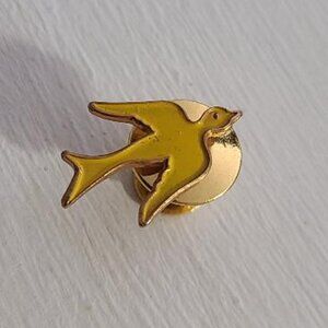 Yellow Bird Vintage Lapel Pin Tie Tack Brooch